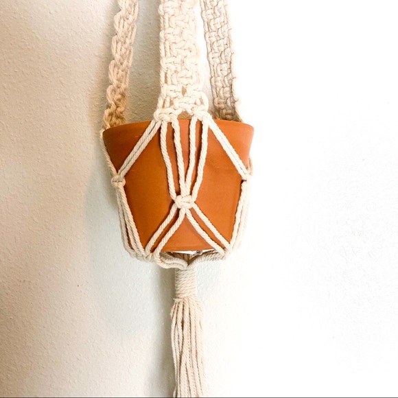 38” and 31” Set of 2 Macrame Plant Holders - Picture 6 of 11